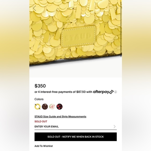 NWOB STAUD SEQUIN BAG 💛✨ - Picture 8 of 17